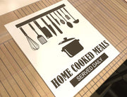 Home Cooked Meals Served Daily Kitchen Quote Wall Sticker