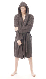 Toro Rocco Men's Hooded Bathrobe Super Soft Terry Towelling Ultra Absorbing Long Pile