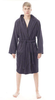 Toro Rocco Men's Hooded Bathrobe Super Soft Terry Towelling Ultra Absorbing Long Pile