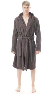 Toro Rocco Men's Hooded Bathrobe Super Soft Terry Towelling Ultra Absorbing Long Pile