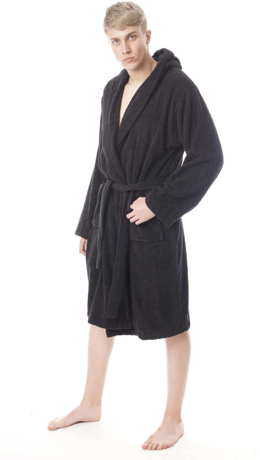 Toro Rocco Men's Hooded Bathrobe Super Soft Terry Towelling Ultra Absorbing Long Pile