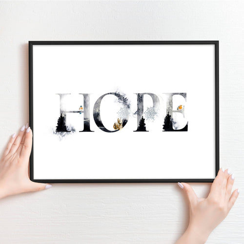 Xmas wall art print for Christmas decor