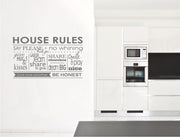 House Rules Vinyl Wall Sticker