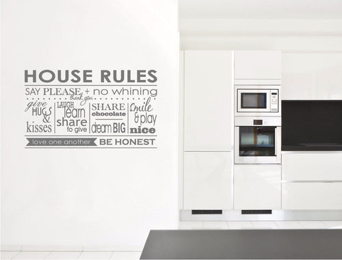 House Rules Vinyl Wall Sticker