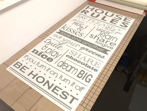 House Rules Wall Art Sticker