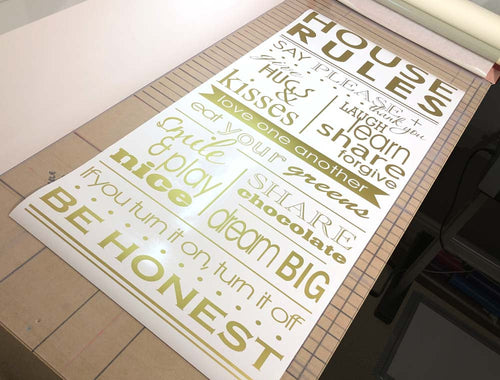 House Rules Wall Art Sticker