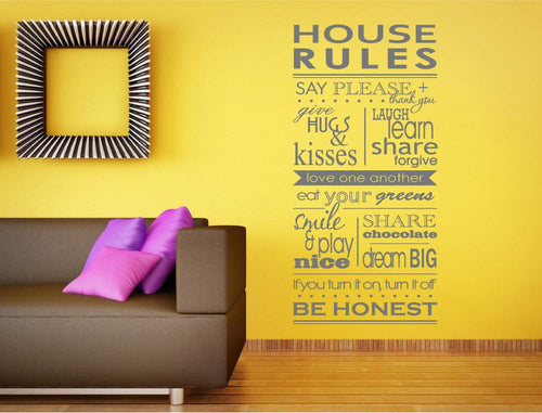 House Rules Wall Art Sticker