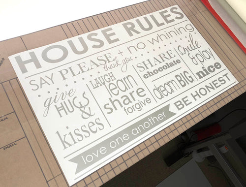 House Rules Vinyl Wall Sticker