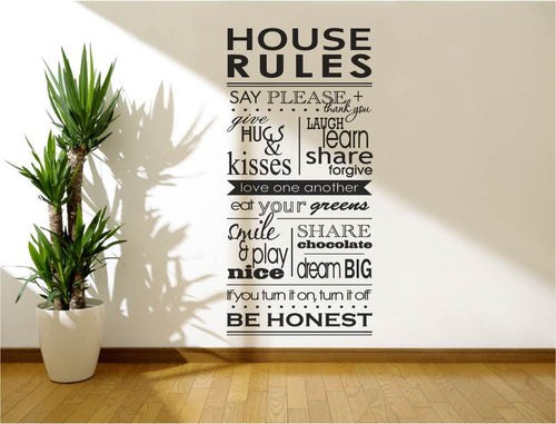 House Rules Wall Art Sticker