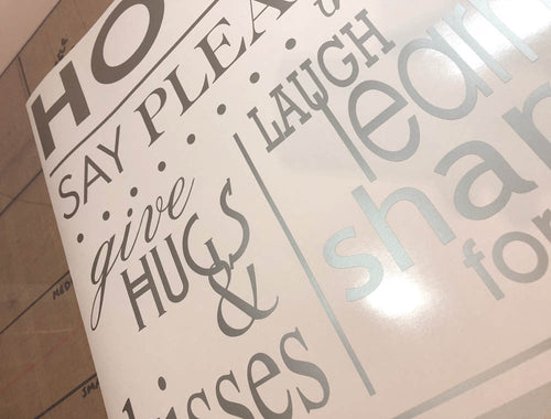 House Rules Vinyl Wall Sticker