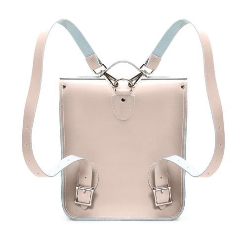 Handmade Leather City Backpack - Iced Coffee