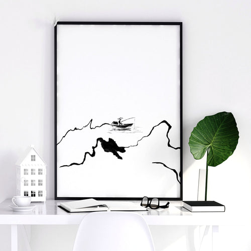 Calming Office Decor Ideas | Set of 3 Japanese Prints