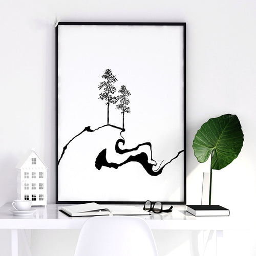 Calming Office Decor Ideas | Set of 3 Japanese Prints