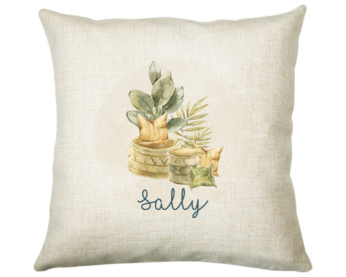 Personalised Plant lover Named Cushion Gift Printed Name Design - Cushion Throw Pillow Gift For Plant Lover Christmas Gift CS383