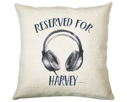 Personalised Headphones Reserved For Cushion Gift Printed Name Design Cushion Throw Pillow Gift For Him Her Christmas Gift CS363