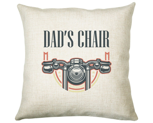 Personalised Dad's Chair Motorbike Cushion - Motorcycle Great Fathers Day Gift Idea For Dad - Daddy Gift From Daughter Son CS194