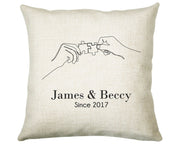 Personalised Valentines Couples Cushion Gift - Puzzle Piece Cushion Throw Pillow Gift For Him Her Boyfriend Girlfriend Gift CS119