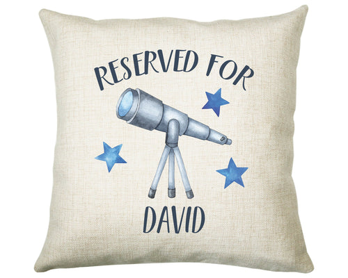 Personalised Telescope Reserved For Cushion Gift Printed Name Design Cushion Throw Pillow Gift For Him Her Christmas Gift CS358