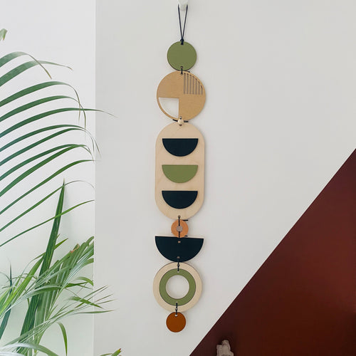 Geometric Wood Wall Art - Mid Century Art - Home Decor - Modern Art