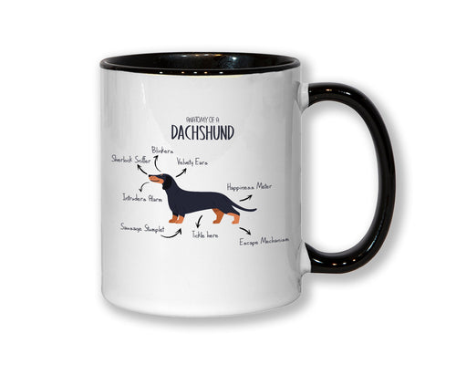 Anatomy of a Dachshund Mug Gift - Funny Dachshund Ceramic Coffee Mug For Him Or Her Dog Lover Gift MGZ416