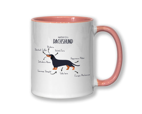Anatomy of a Dachshund Mug Gift - Funny Dachshund Ceramic Coffee Mug For Him Or Her Dog Lover Gift MGZ416