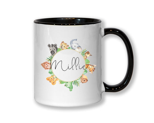 Personalised Safari Animal Coffee Mug MGZ070