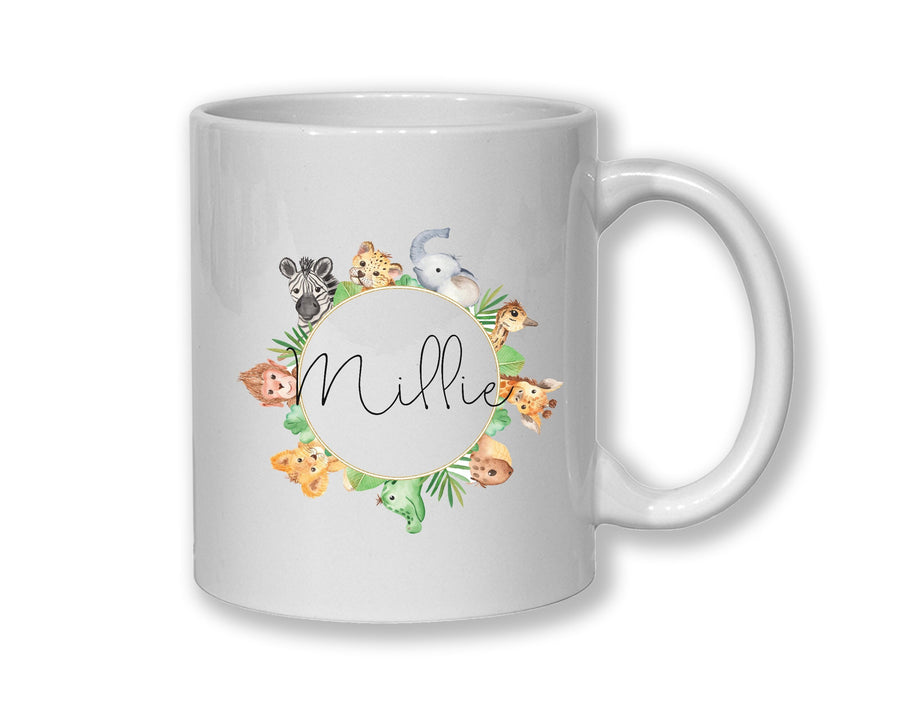 Personalised Safari Animal Coffee Mug MGZ070