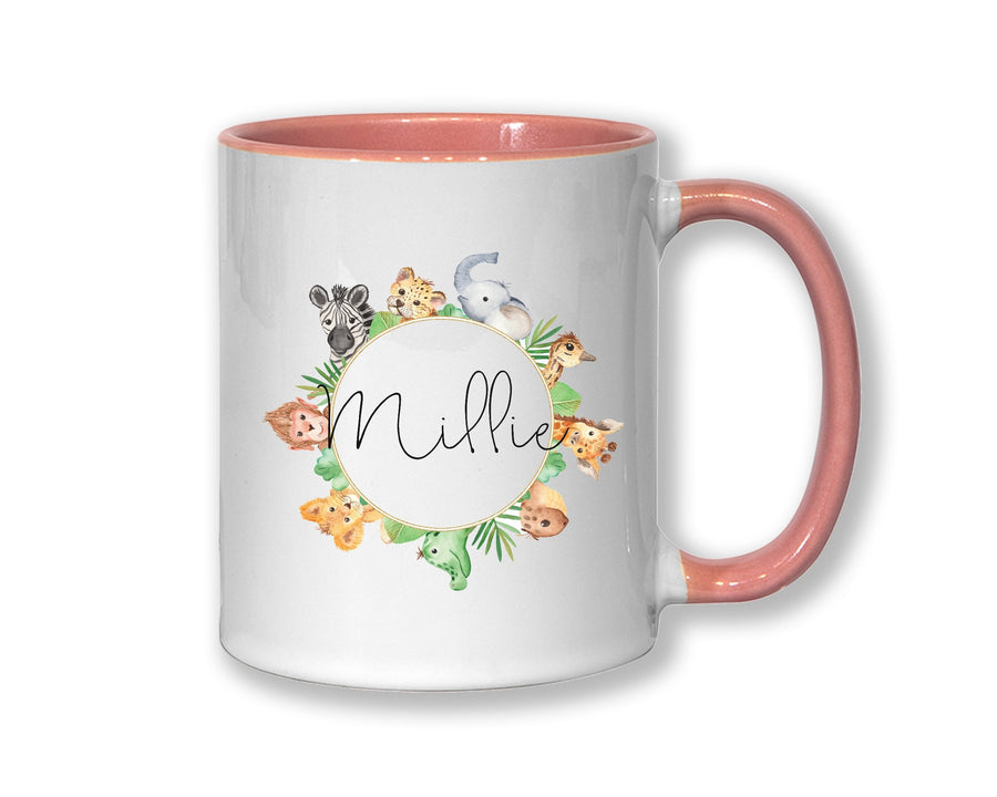 Personalised Safari Animal Coffee Mug MGZ070