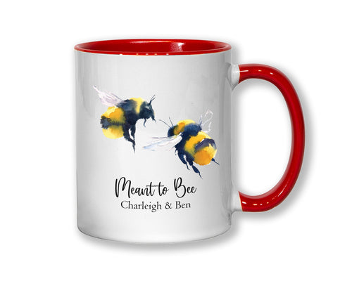 Personalised Couples Meant To Bee Coffee Mug MGZ115
