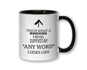 This Is What A Badass Air Stewardess Looks Like 11oz Coffee Mug Tea Gift Idea For Cabin Crew Flight Attendant Commercial Airline MG0789