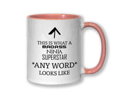 This Is What A Badass Air Stewardess Looks Like 11oz Coffee Mug Tea Gift Idea For Cabin Crew Flight Attendant Commercial Airline MG0789