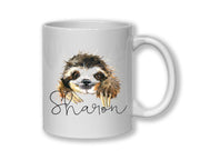 Personalised Sloth Coffee Mug MGZ079