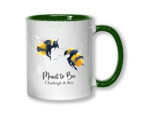 Personalised Couples Meant To Bee Coffee Mug MGZ115