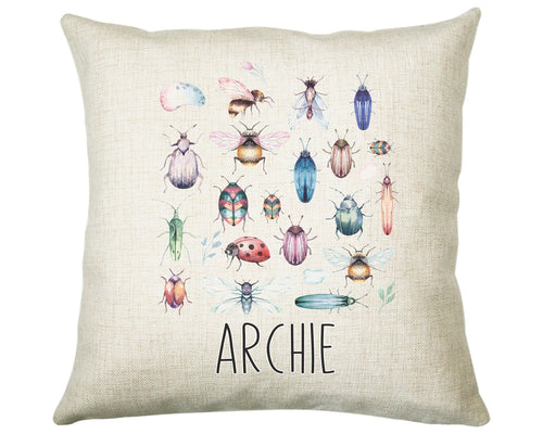 Personalised Insect Cushion Gift Creature Bug Lover Printed Name Design - Pillow Gift For Him/Her Present Decor Gift CS482