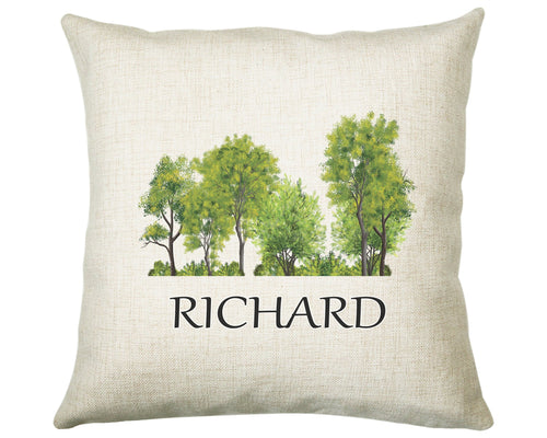 Personalised Tree Cushion Gift Printed Name Design - Cushion Throw Pillow Scenic Nature Gift For Sitting Room Bedroom Birthday Gift CS494
