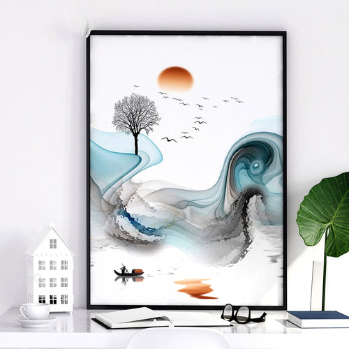 Zen Wall Art – Set of 3 Framed Prints | Japanese