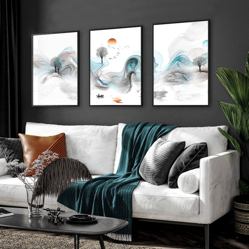 Zen Wall Art – Set of 3 Framed Prints | Japanese