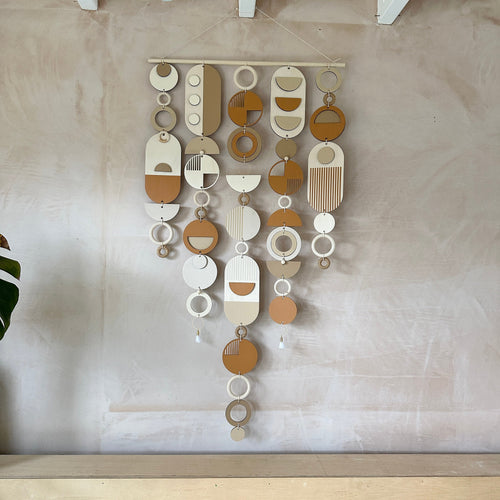 Desert Sand Wall Hanging - Geometric Art - Mid-Century Modern Home Decor - Earthy Tones Decor - Large Tapestry - Neutral Decor