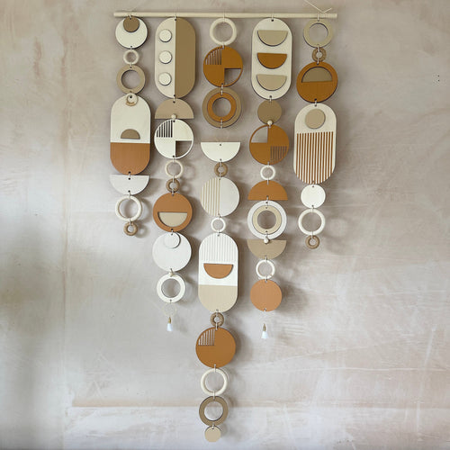 Desert Sand Wall Hanging - Geometric Art - Mid-Century Modern Home Decor - Earthy Tones Decor - Large Tapestry - Neutral Decor