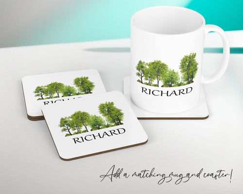 Personalised Tree Cushion Gift Printed Name Design - Cushion Throw Pillow Scenic Nature Gift For Sitting Room Bedroom Birthday Gift CS494