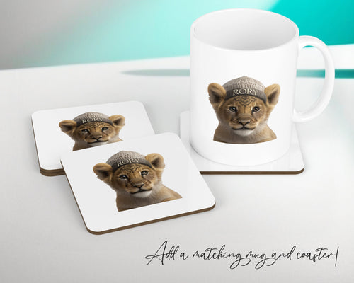 Birthday Gift For Boy Baby Lion Cub Cushion Gift Printed Name Design Cushion Throw Pillow Gift For Boys Nursery Bedroom Animal Gift CS531