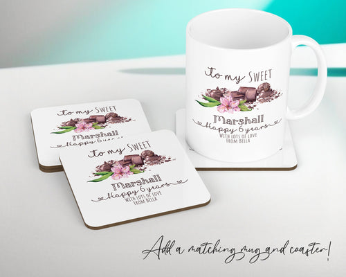 Personalised 6 Sweet years together Anniversary Gift Cushion Custom Design Gift Valentines Present - Wedding Cushion Pillow Gift CS384