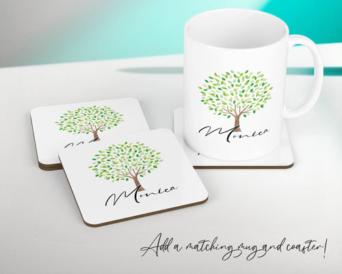 Personalised Tree Cushion Gift Printed Name Design - Cushion Throw Pillow Scenic Nature Gift For Sitting Room Bedroom Birthday Gift CS497