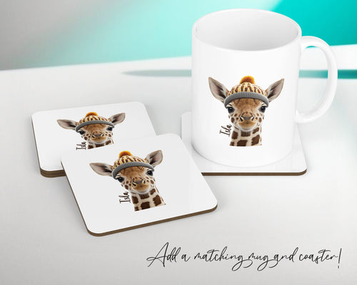 Birthday Gift For Boy Girl Giraffe Cushion Gift Printed Name Design Cushion Throw Pillow Gift For Girls Nursery Bedroom Animal Gift CS532