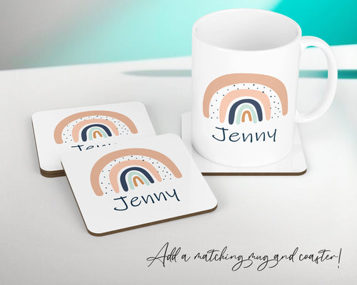 Personalised Rainbow Cushion Gift Printed Name Design - Cushion Throw Pillow Gift For Girls Mum Nan Sister Her Birthday Christmas Gift CS002