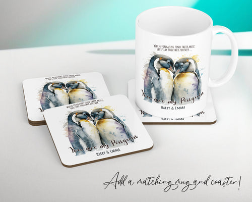 Personalised Valentines Day Penguins Cushion Gift - You Are My Penguin Cushion Throw Pillow Gift For Him Her Boyfriend Girlfriend Gift CS514