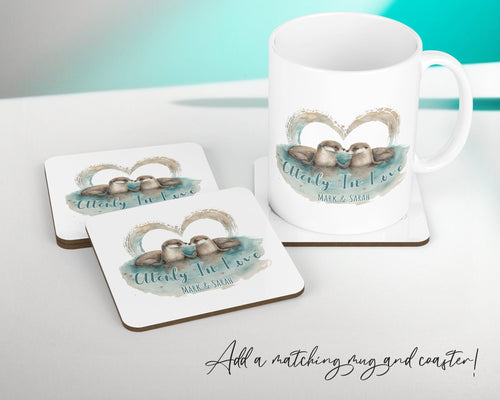 Personalised Valentines Day Otters Cushion Gift - Otterly In Love Cushion Throw Pillow Gift For Him Her Boyfriend Girlfriend Gift CS512