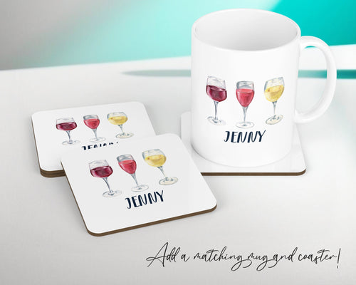 Personalised Wine Glass Reserved For Cushion Gift Printed Name Design - Cushion Throw Pillow Gift For Him Her Christmas Gift CS335