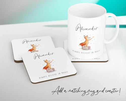 Personalised Fox Cushion Nursery Gift Printed Name Design - Pillow Gift For Girls Boys Nursery Bedroom Forest Decor Birthday Gift CS281