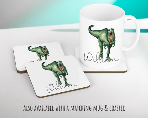 Personalised Dinosaur Cushion Gift Printed Name Design - Cushion Throw Pillow Gift For Boy Girl Kids Bedroom Birthday Christmas Gift CS169